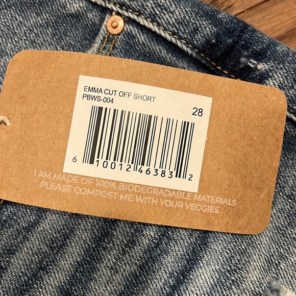 NWT Porter Blue Emma Cutoff shorts size 28 - Picture 4 of 7
